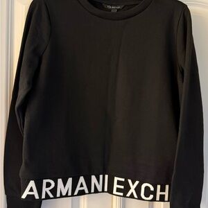 Armani Exchange Black Crew Neck Sweater